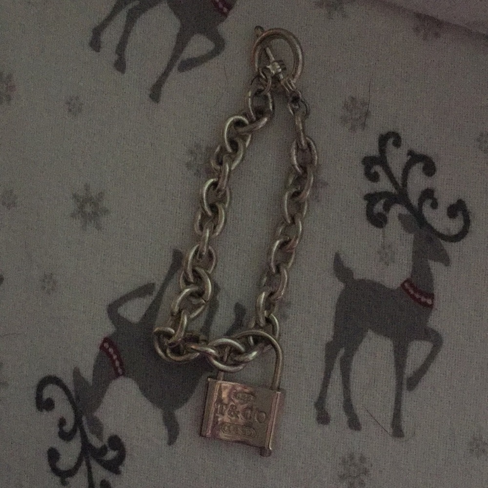 Sterling necklace with padlock charm
